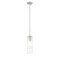 Z-Lite Alton Pendant, 1-Light, 4.75 In.W x 14.25 In.H, Brushed Nickel/Clear+Frosted 824P-ROD-BN - alternate 2